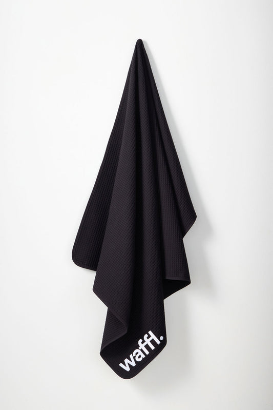 Stealth Black waffl towel