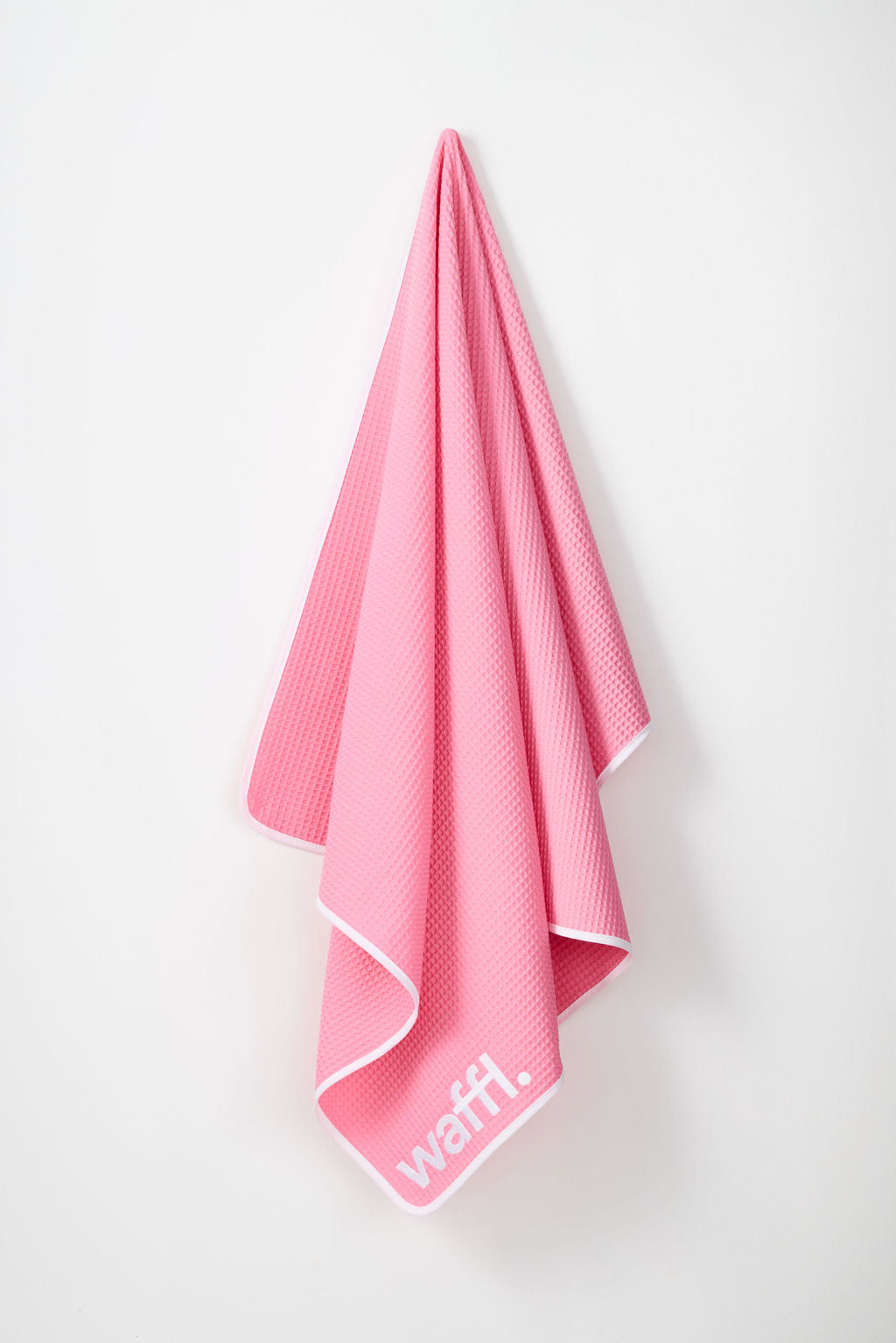 Flamingo Pink waffl towel