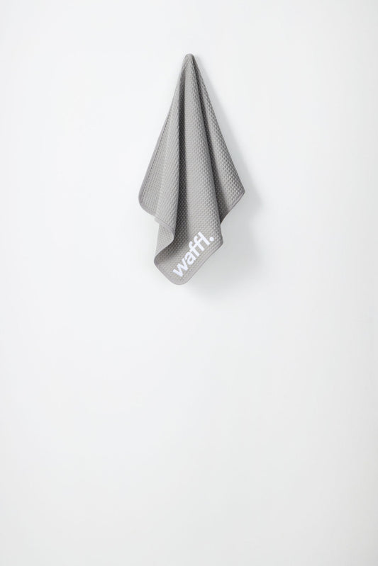 waffl mini towel - stone grey